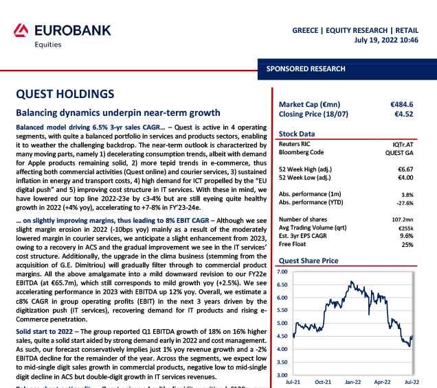 QUEST HOLDINGS - in quest for more